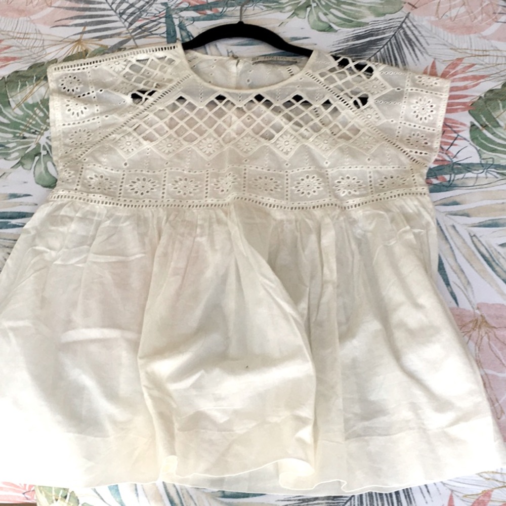 NWOT Zara Basic cotton babydoll top Size medium